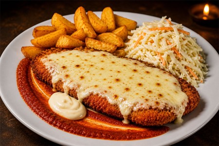 Meniu Snitel Pui cu Mozzarella