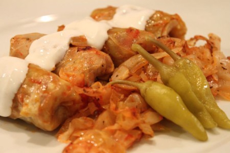 Sarmale cu Mămăligă Ardei și Smântână